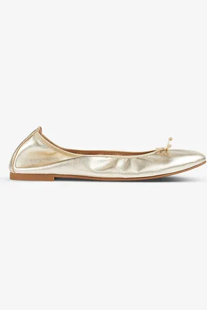 LK Bennett Trilly Metallic Leather Ballerina Flats