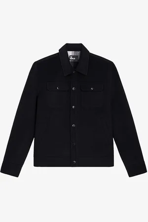 The Kooples Classic-collar Double-sided Wool-blend Overshirt