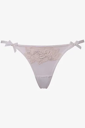 Agent Provocateur Lindie Mid-rise Embroidered Floral Mesh Thong