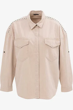 IKKS Oversized Studded Denim Shirt