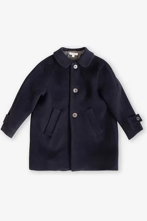 Caramel Everest Buttoned-cuffs Collared Wool Coat 3-8 Years