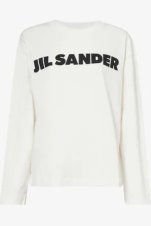 Jil Sander Logo-print Long-sleeved Cotton-jersey T-shirt