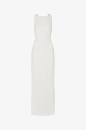 Whistles Tie Back Slim-fit Stretch-crepe Maxi Dress