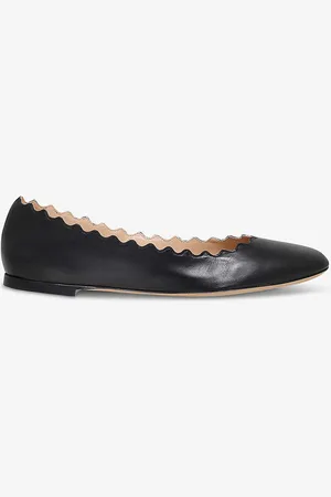 Chloé Lauren Scalloped-edge Leather Pumps