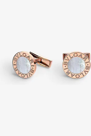 Bvlgari 18ct Rose-gold and Mother-of-pearl Cufflinks