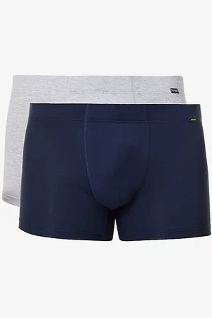 Hanro Pack of Two Logo-embellished Stretch-cotton Trunks