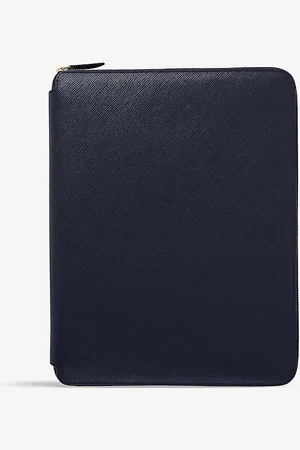 SMYTHSON Panama Zipped A4 Leather Writing Folder 33cm X 25.5cm