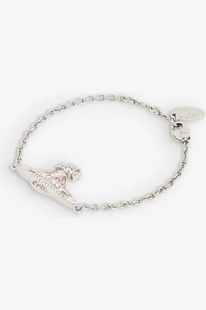 Vivienne Westwood Kika Crystal-embellished Brass Bracelet