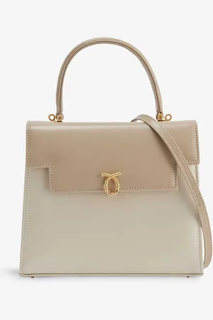 Launer Traviata Leather Top-handle Bag