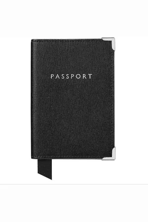 ASPINAL OF LONDON Logo-print Leather Passport Cover