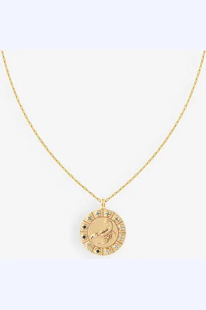 Astrid & Miyu Scorpio Bold Zodiac Plated Recycled 925 Sterling-silver Necklace