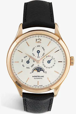 Montblanc 112535 Heritage 18ct Rose-gold and Leather Automatic Watch
