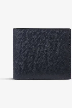 SMYTHSON Panama Bi-fold Cross-grain Leather Wallet