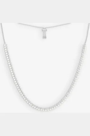 APM Monaco Up and Down Sterling- Zirconia Necklace