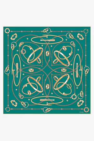 Cartier Precious Mundanity Graphic-print Silk-twill Scarf 90cm X