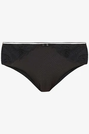 Simone Pérèle Bloom Embroidered Mid-rise Stretch-mesh Briefs