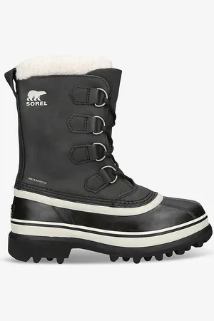 sorel Caribou Fleece-trim Leather Snow Boots