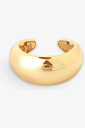 Astrid & Miyu Dome 18ct Yellow -plated Recycled Sterling-silver Ear Cuff