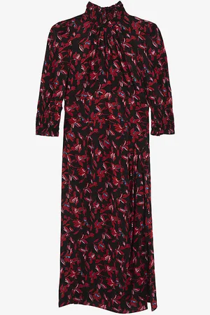 IKKS Floral-print Woven Midi Dress