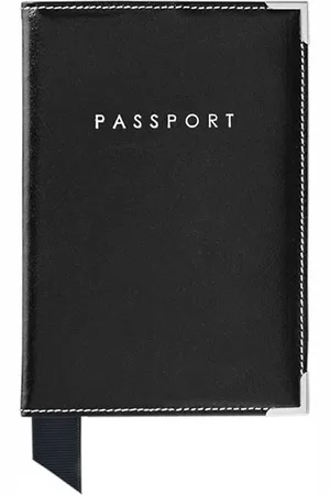 ASPINAL OF LONDON Logo-print Leather Passport Cover