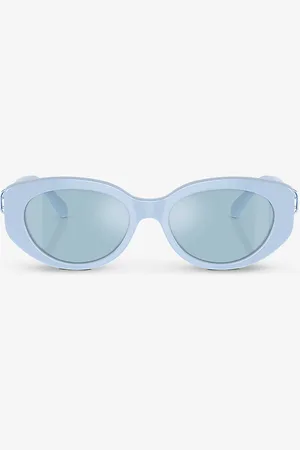 Swarovski Sk6002 Oval-frame Gem-embellished Acetate Sunglasses