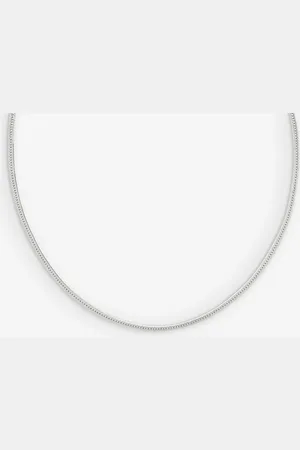 Astrid & Miyu Snake Rhodium-plated Brass Necklace