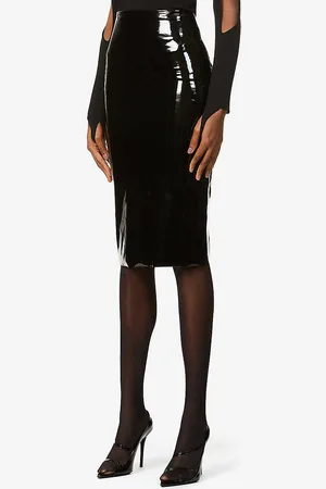 Commando High-waisted Stretch-patent Midi Skirt