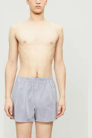 Sunspel Pinstripe Relaxed-fit Cotton Boxer Shorts