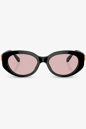 Swarovski Sk6002 Oval-frame Gem-embellished Acetate Sunglasses