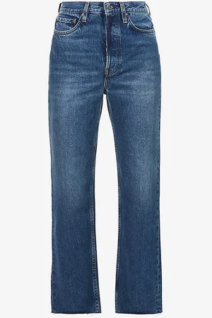Totême Raw-hem Straight-leg High-rise Organic-cotton Jeans