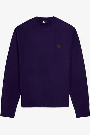 The Kooples Logo-patch Wool-blend Jumper