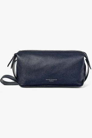 ASPINAL OF LONDON Reporter Logo-embellished Leather Wash Bag