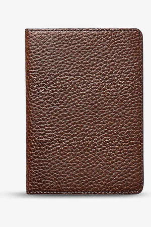 ASPINAL OF LONDON Logo-print Grained-leather Passport Cover