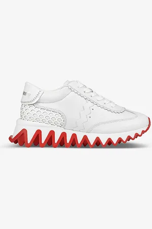 Christian Louboutin Mini Shark Sculptural-sole Leather Low-top Trainers 4-9 Years