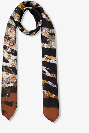 DIANORA SALVIATI Patterned Square Silk Scarf