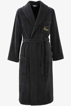 Lacoste L René Logo-embroidered Organic Cotton-terry Bathrobe