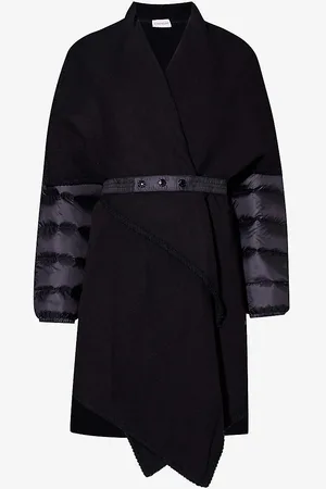 Moncler Brand-appliqué Shawl-collar Regular-fit Shell Cape