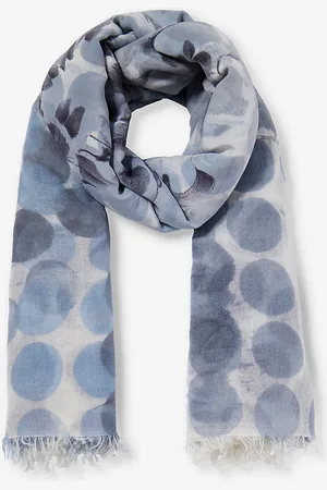 DIANORA SALVIATI Graphic-pattern Large Cashmere and Silk-blend Scarf