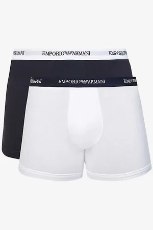 Emporio Armani Pack of Two Logo-embellished Stretch-cotton Boxers