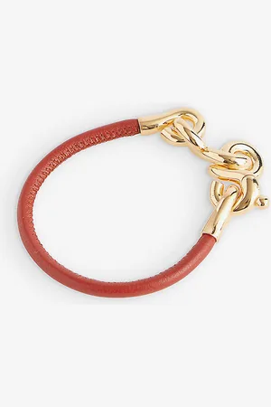 Bottega Veneta Chain-knot Leather and Sterling-silver Bracelet
