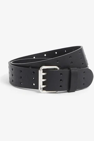 Diesel B-mili Logo-embellished Cutout-leather Belt