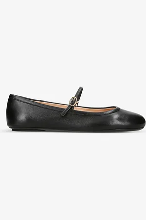 Gianvito Rossi Carla Ribbon-buckle Leather Flats