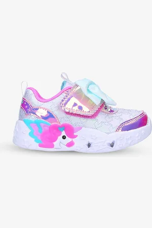 Skechers Unicorn Charmer Light-up Woven Low-top Trainers 2-7 Years