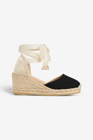 LK Bennett Maureene Woven Canvas Wedge Espadrilles
