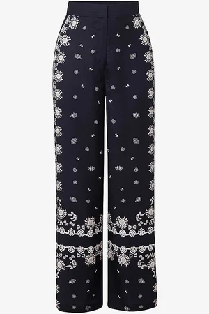 By Malina Pia Abstract-print Wide-leg High-rise Recycled-polyester Trousers