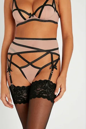 Agent Provocateur Joan Satin-trim Suspender Belt