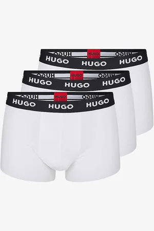 HUGO BOSS Pack of Three Logo-waistband Stretch-cotton Trunks