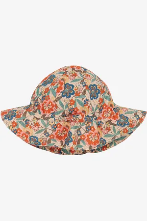 Caramel Cadia Polka Floral-print Cotton Hat