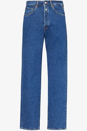Replay Red Cast 9zero1 High-rise Straight-leg Stretch-denim Jeans