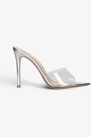 Gianvito Rossi Elle 105 Leather and Pvc Heeled Mules